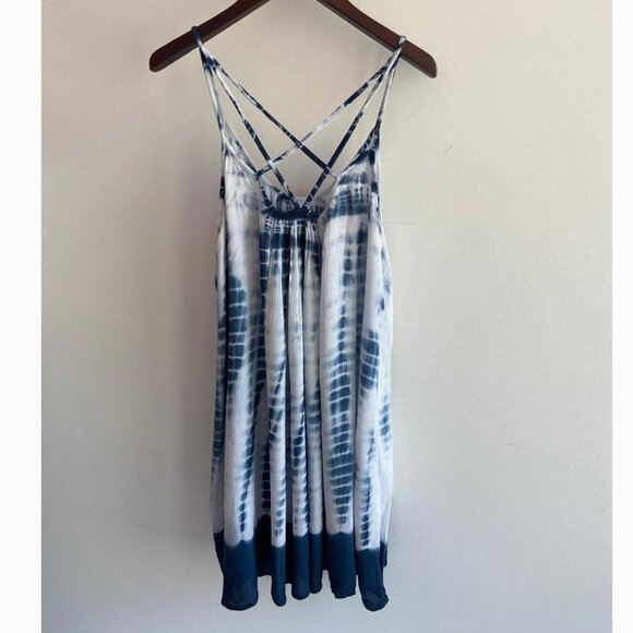 🆕 Elan Tie-Dye Blue Cover-up Slip dress - Picture 7 of 9